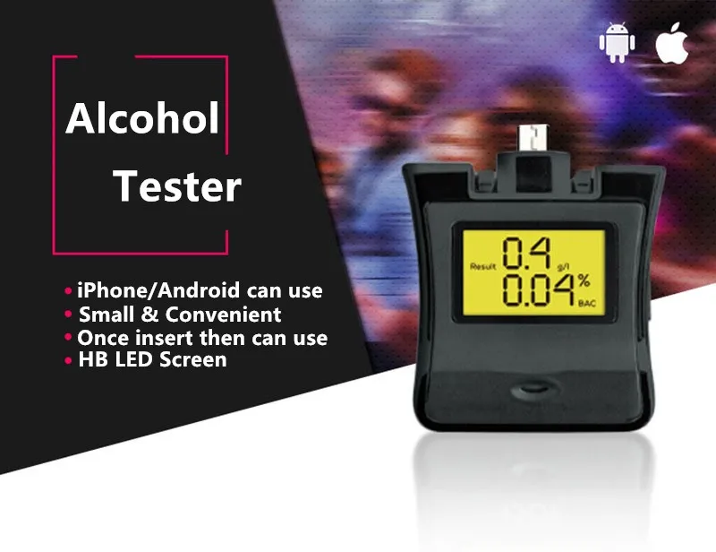 Профессиональный тестер алкоголя мобильного телефона для iPhone Android цифровой