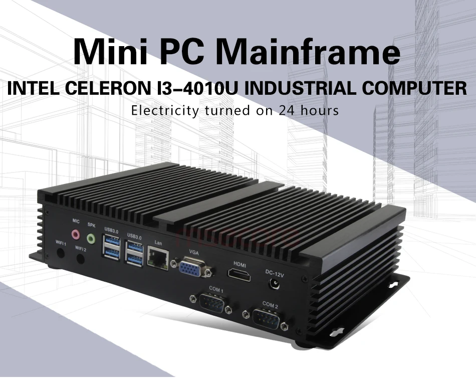 MSECORE 4TH Gen C1007U I3 i5 i7 безвентиляторный мини ПК Windows 10 промышленный компьютер linux неттоп barebone 2COM 8* USB HTPC 300M WiFi