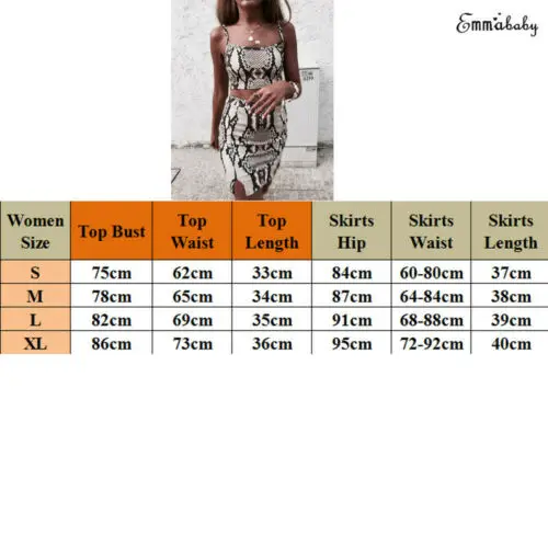

Sexy Women Snakeskin Printed Slim Clothes Set Crop Top+Skirt 2PCS Women Girl Bandage Bodycon Party Clubwear Mini Skirt