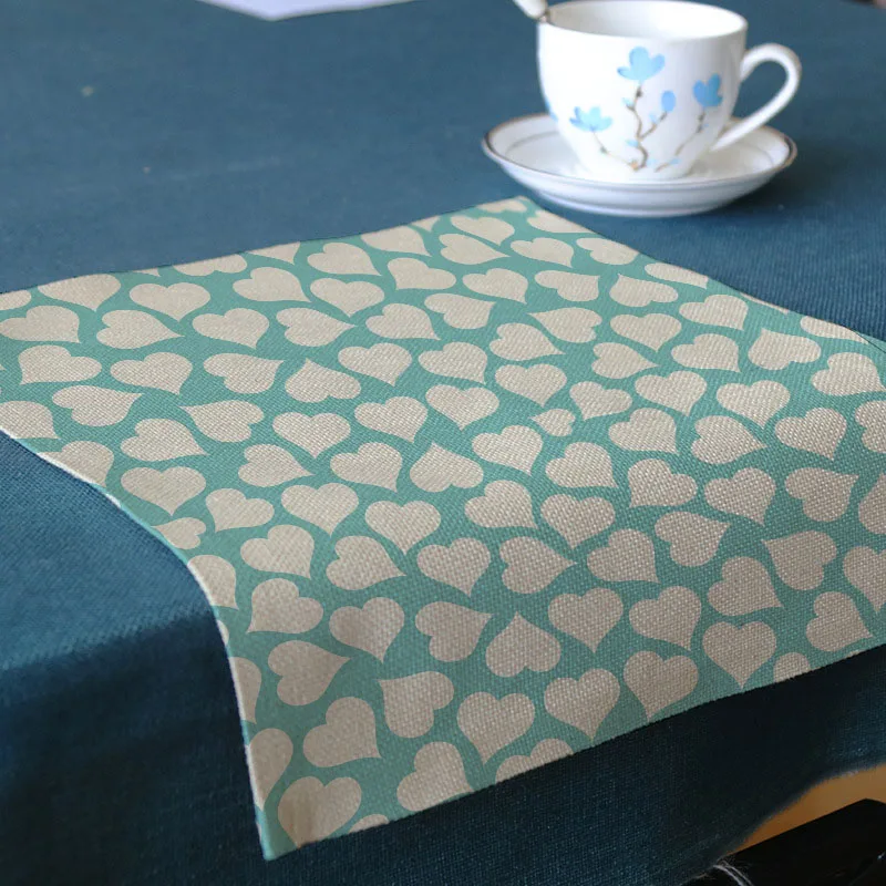 Современные просто Новый Геометрическая любовь узор печати хлопок конопли