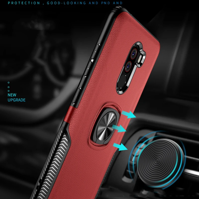Чехол Toraise для Xiaomi Pocophone F1 Роскошный металлический чехол с подставкой автомобиля