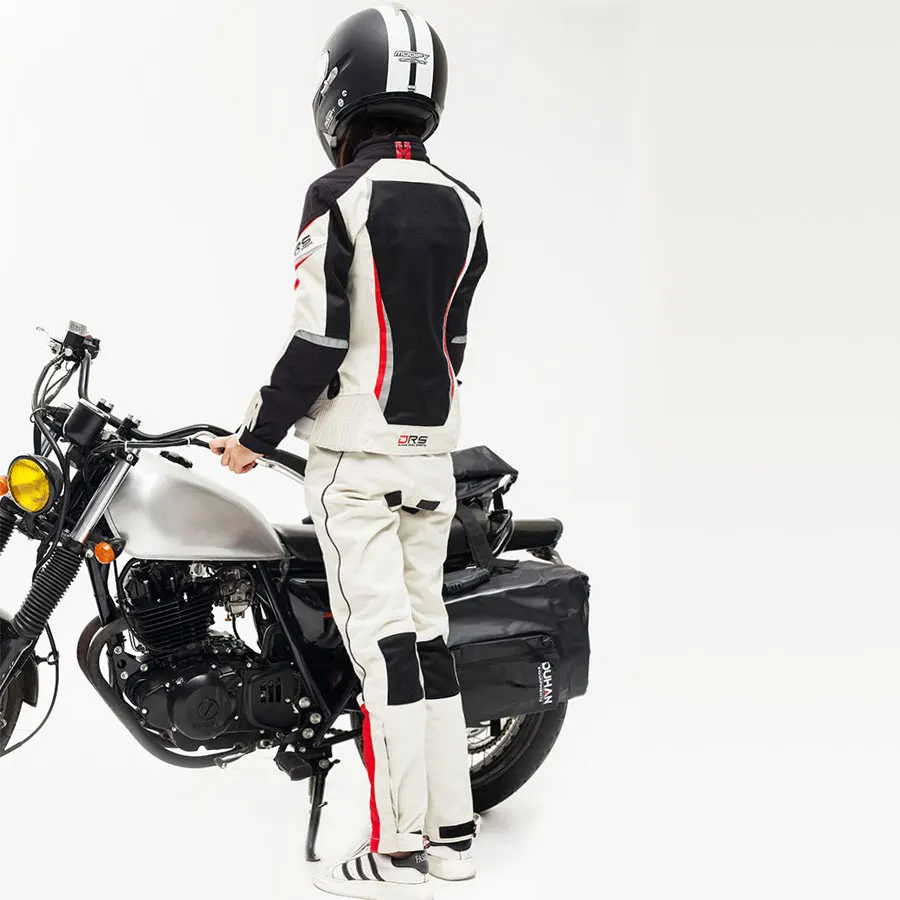 

DUHAN Men Women Motorcycle Jacket Summer Pants Breathable Racing Jacket Lovers Suits Motorcycle Riding Pants Clothing Set
