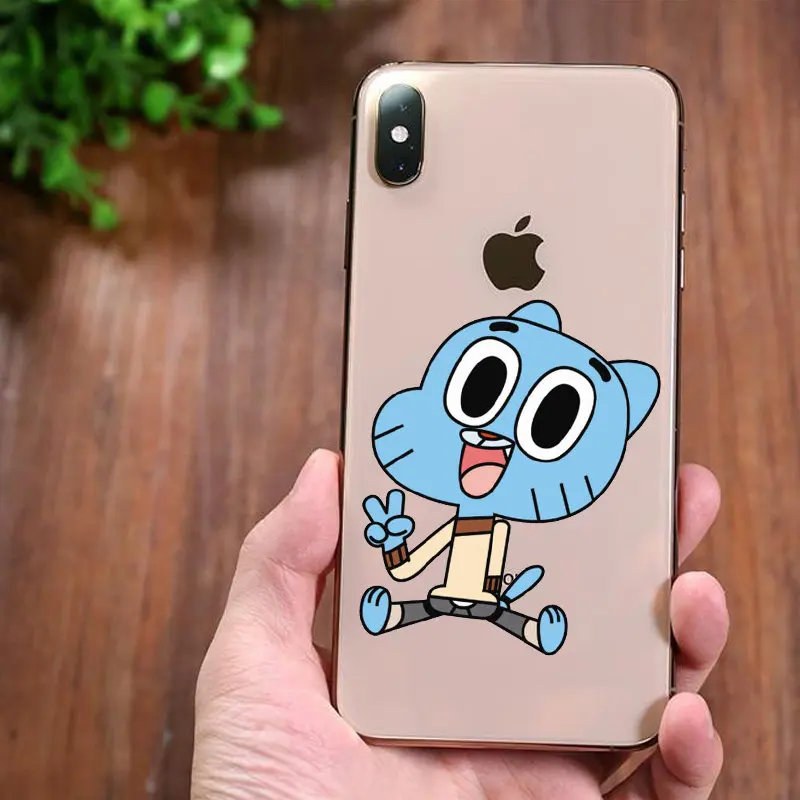 Аниме ТВ удивительный мир Gumball Мягкий ТПУ силиконовый чехол для телефона iPhone 11Pro MAX 5 5S 8 7Plus 6 6splus X XS мультяшный чехол - Цвет: TPU