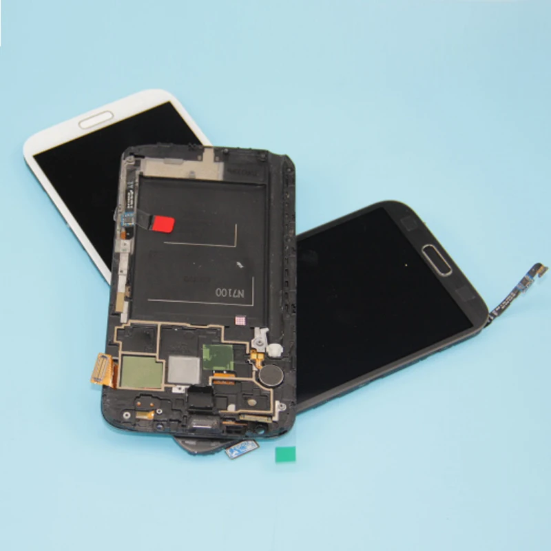 Для samsung N7100 note 2 ЖК Экран планшета Note2 N7105 Сенсорный экран Digitizer + рамка кнопка