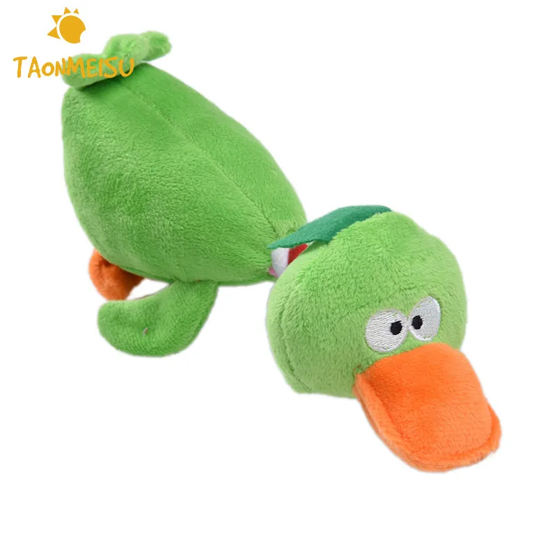 Игрушки для щенков собак плюшевая утка в форме звукового пищалка жевательные