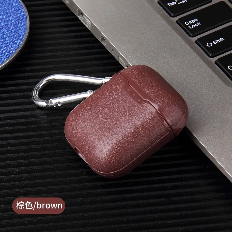 Чехол fundas для AirPods, чехол для Air Pods Pro 3, чехол для наушников, роскошный чехол из углеродного волокна/кожи личи, силиконовый чехол для Air Pods 1/2, чехол