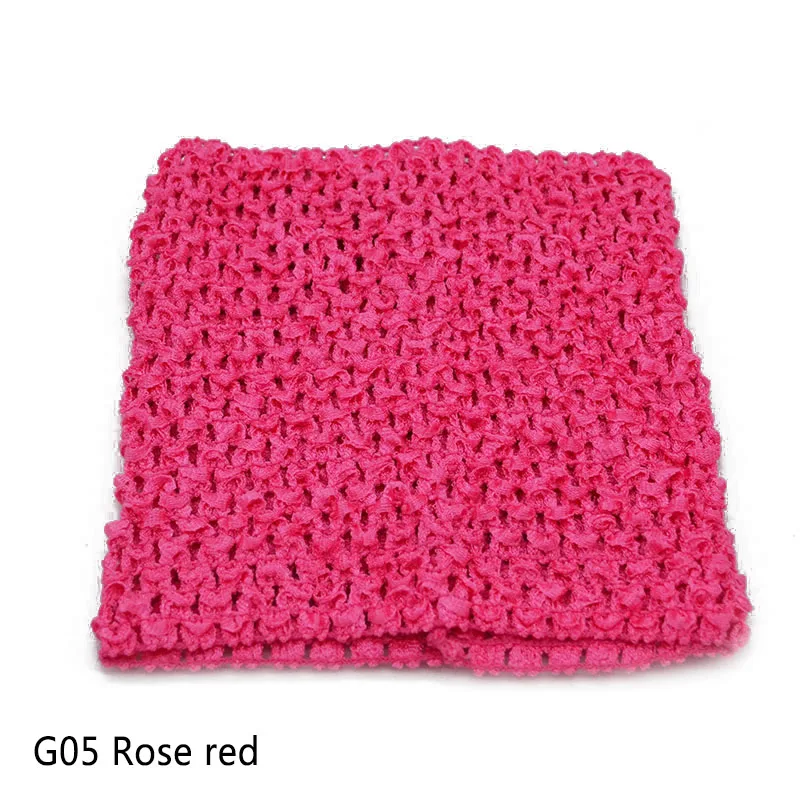rose red 35 цветов, 6 дюймов, эластичная повязка на грудь для малышей, вязаная крючком повязка на голову, юбка-пачка «сделай сам» топы-трубы, одежда, одежда - Цвет: rose red