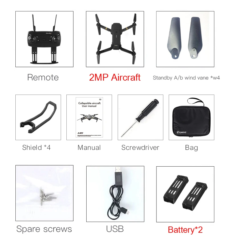 2MP2Batterywithbag E58 wifi FPV с широкоугольной HD камерой Режим высокой фиксации складной рычаг RC Квадрокоптер RTF VS VISUO XS809HW - Цвет: 2MP2Batterywithbag