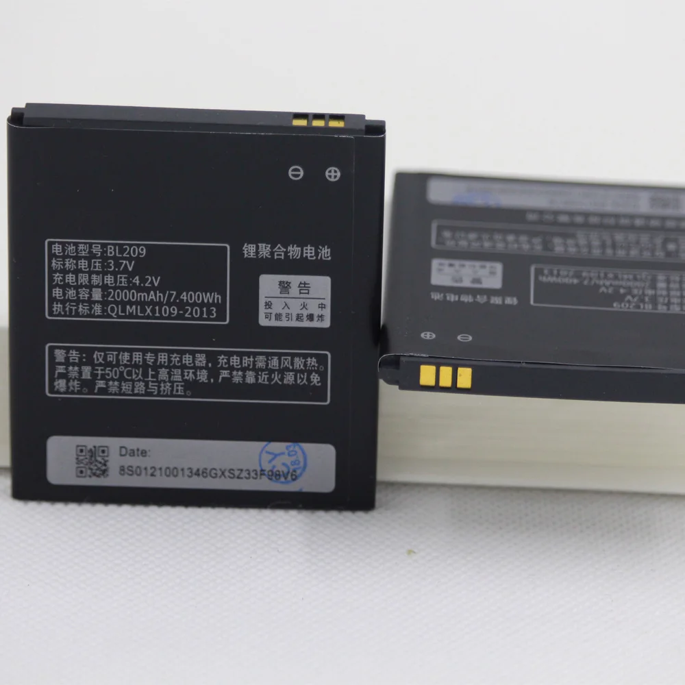 ISUNOO 20 шт./лот 2000 мАч BL209 Аккумулятор для Lenovo A706 A788T A820E A760 A516 A378T A398T запасные батареи