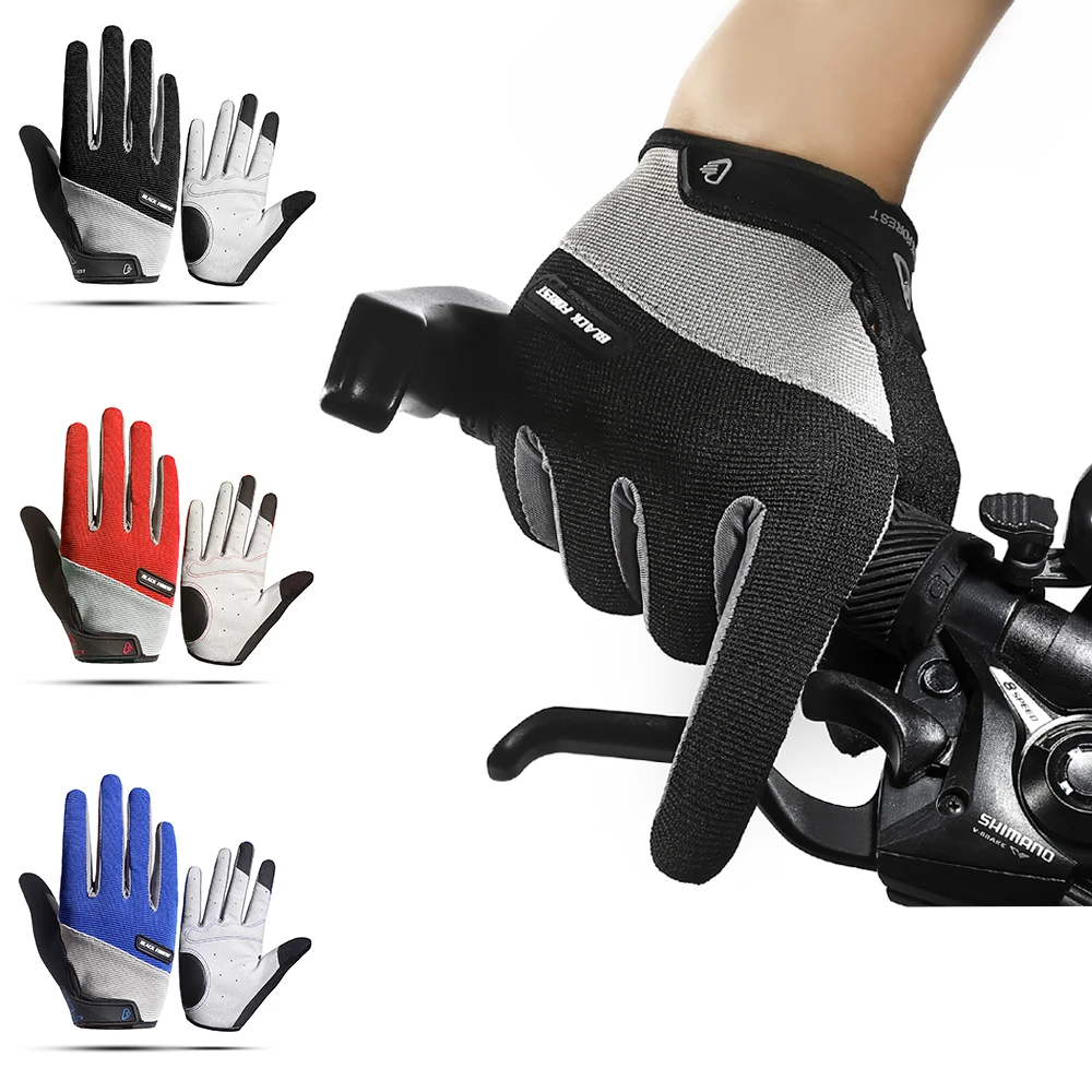

Outdoor men and women cycling gloves touch screen full finger bike gloves antiskid and shock-absorbing cycling climbing glove