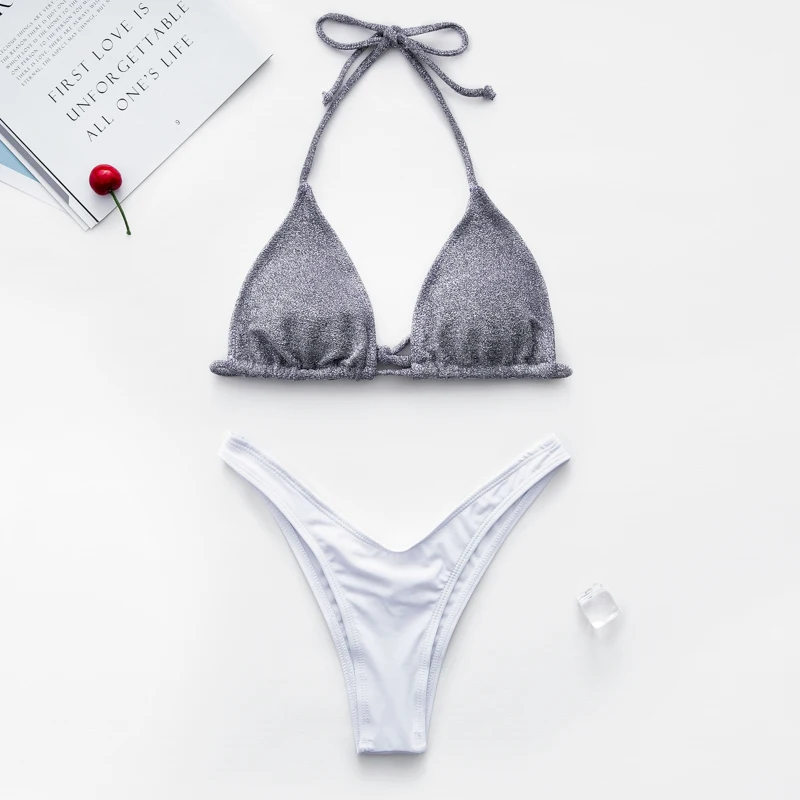 In X экстремальное бикини микро купальник с высокой посадкой женский 2019 блестками