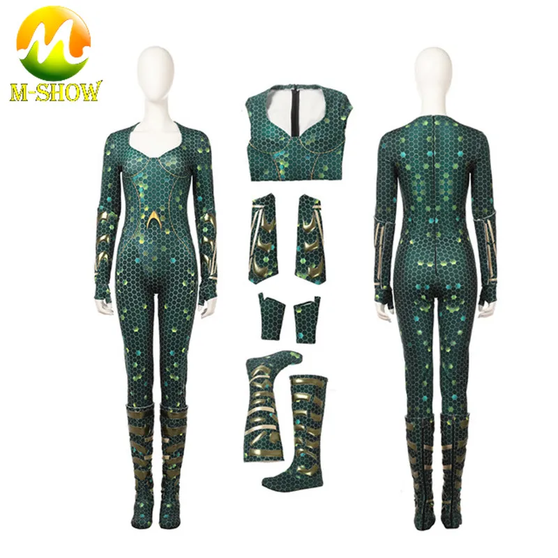 Aquaman Mera, карнавальный костюм, костюм на Хэллоуин для взрослых, косплей, Aquaman queen Mera, комбинезон, костюм на заказ