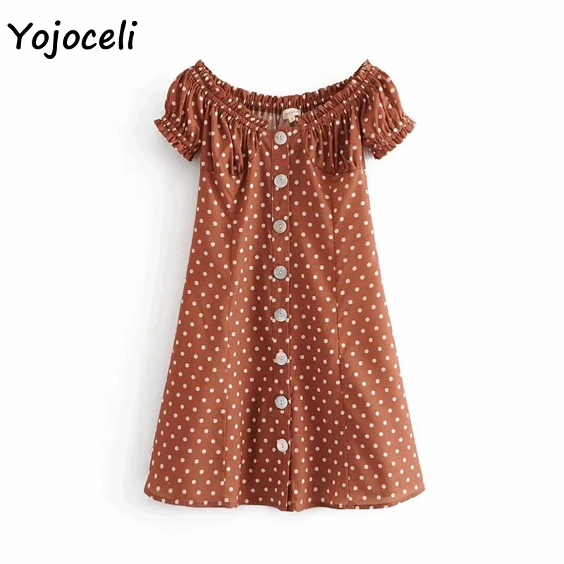 Yojoceli/2019 летнее плиссированное платье с открытыми плечами женское мини на