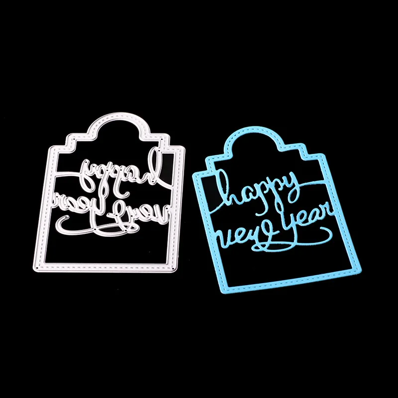 

76*118mm Happy New Year Metal Cutting Dies for scrapbooking for Craft Paper DIY Scrapbook new dies Cut Template