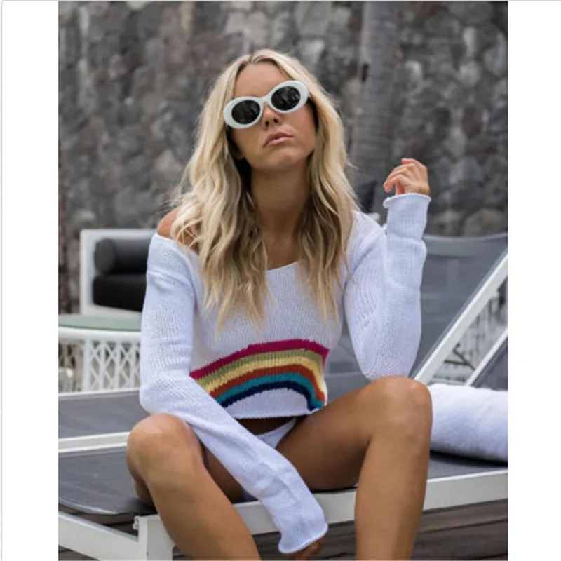 Летняя женская Пляжная накидка на бикини Солнцезащитная рубашка свободный