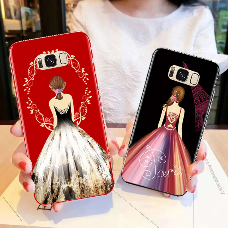 Чехол из ТПУ со стразами для Samsung Galaxy S8 PLUS чехол Plus задняя крышка сотового
