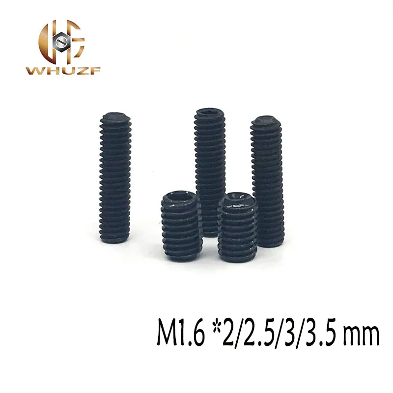 

50 шт., набор винтов с шестигранной головкой, M1, 6*2/2, 5/3/3, 5 мм DIN916