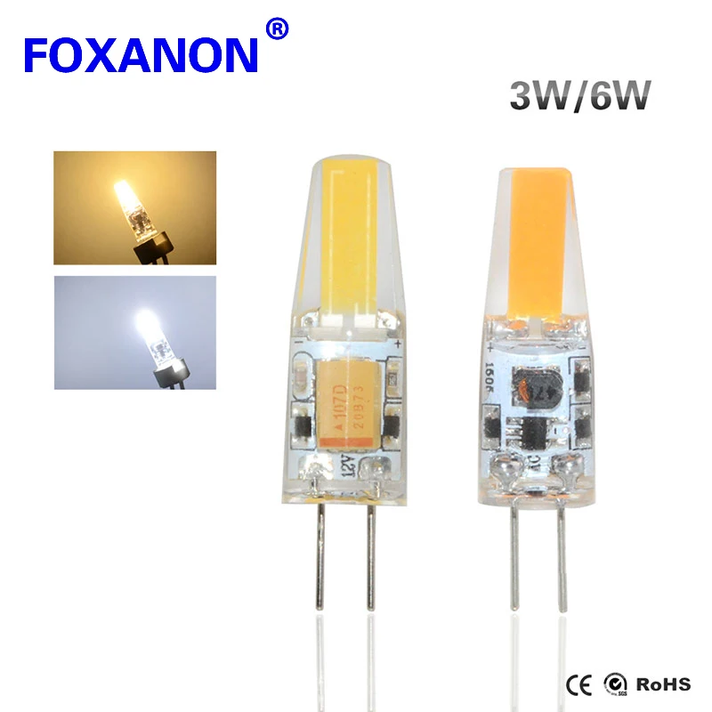 Светодиодная лампа G4 с регулируемой яркостью сменные галогенные COB лампы для