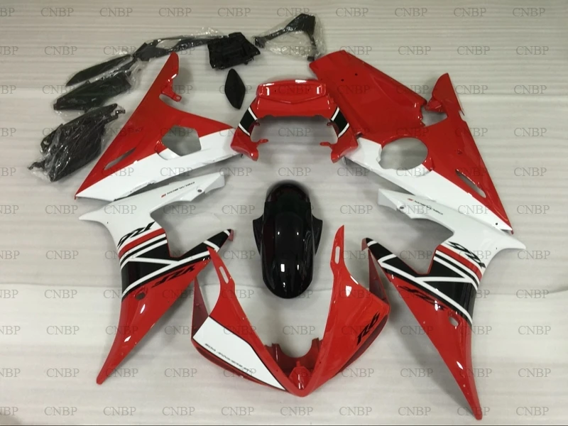 YZF600 R6 2005 Abs обтекатель YZFR6 2003-2005 красный, белый Пластик Обтекатели для Yamaha YZFR6 03 04 обтекатели