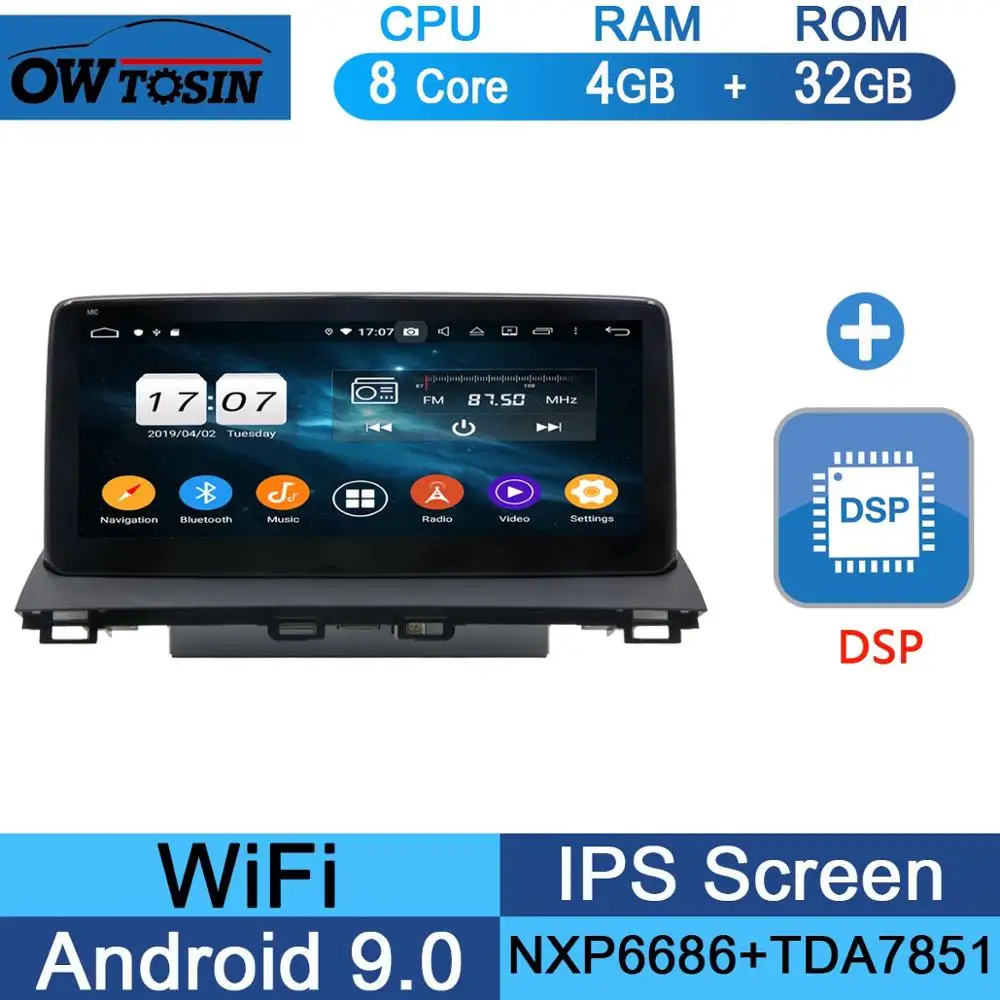 32G DSP 10,2" ips 8 ядерный 4 Гб+ 64 ГБ Android 9,0 автомобильный мультимедийный плеер для Mazda 3 Мазда 3 Axela gps Радио DSP CarPlay - Цвет: 32G DSP