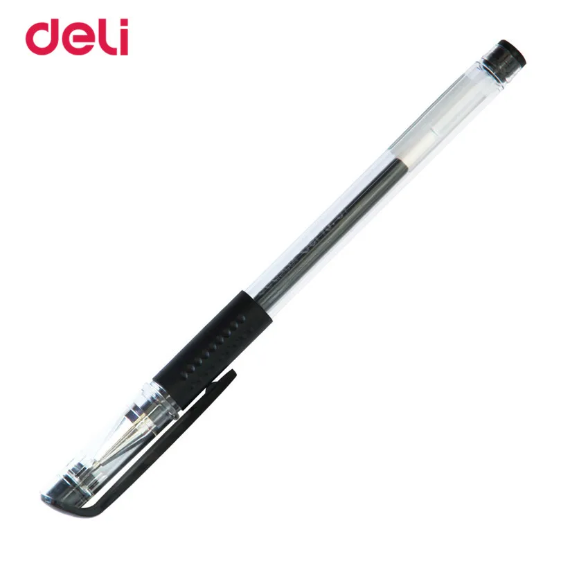 Deli Pen 12 шт. 0 5 мм гелевые ручки поставки стационарная гелевая ручка для студентов