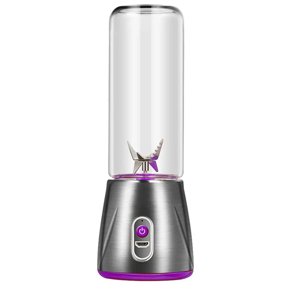 purple -6 blades Adoolla портативная электрическая соковыжималка USB мини-соковыжималка для фруктов миксер Блендер многофункциональный соковыжималка машина - Цвет: purple -6 blades