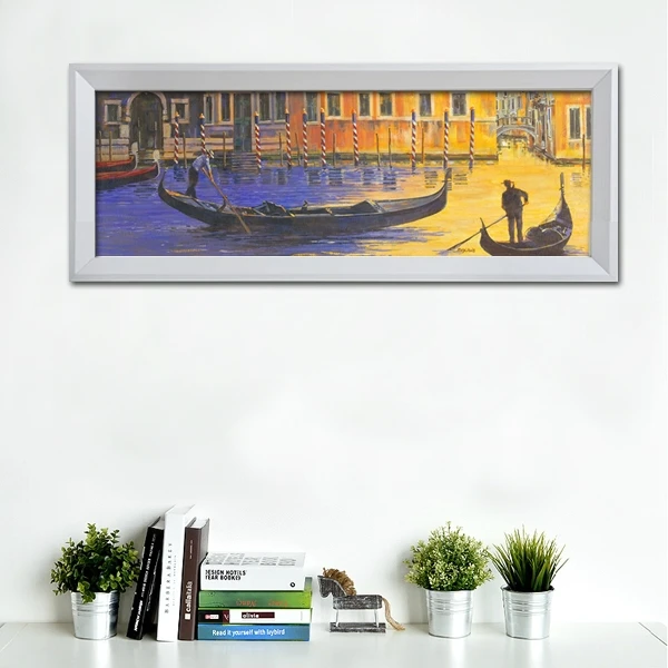 Free shipping canvas prints picture of hand painted Impressionist Italy Venice street oil painting | Дом и сад