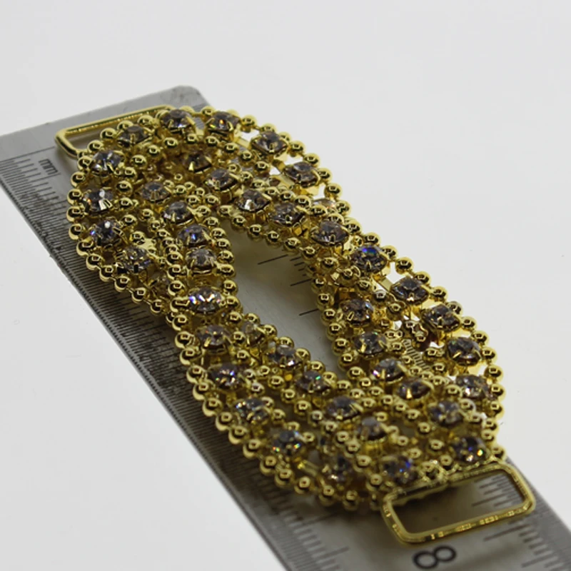 

6pcs Shiny rhinestones Bikini connectors, metal chain swimwear, clothing and underwear decorated#buc030