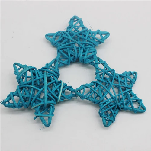 Sky blue 20 шт./лот 6 см Прекрасный Ротанг звезда Сепак такрау день рождения и дома Свадебная вечеринка украшения DIY ротанга мяч детские игрушки - Цвет: Sky blue