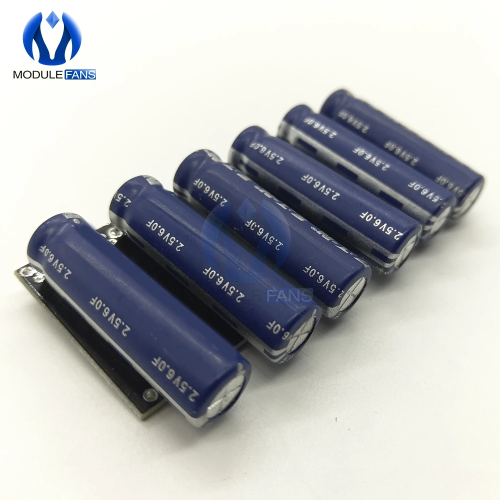 15V 1F Super Farad, конденсаторы 6 шт. 2,5 V 6F супер конденсатор с алюминиевой крышкой с защитой доска однорядные для автомобиля DIY Электронный