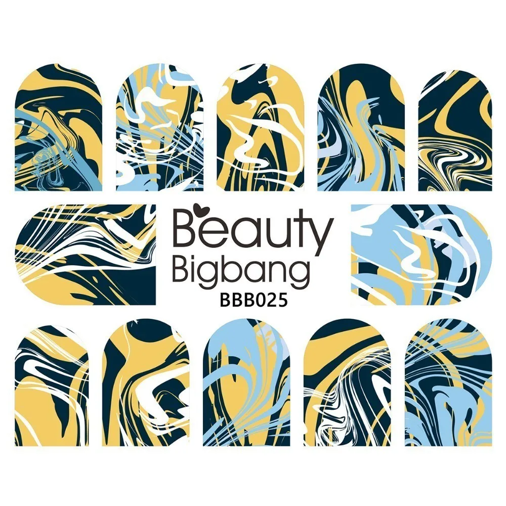 25 BeautyBigBang 1 лист наклейки для нейл-арта s наклейки Дизайн тропический Фламинго лист ананаса украшение для нейл-арта стикер - Цвет: 25