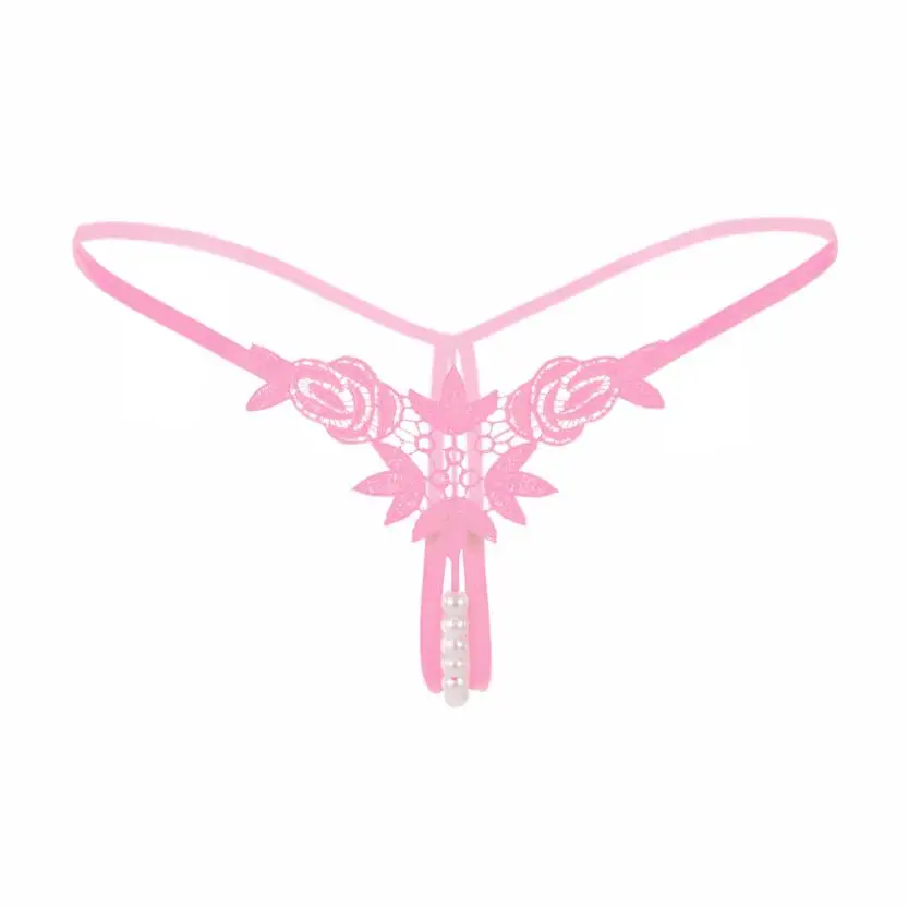 Pink Модное женское сексуальное белье, жемчужные стринги, стринги, женские трусы, женские трусики, панталоны танга, женские трусики - Цвет: Pink