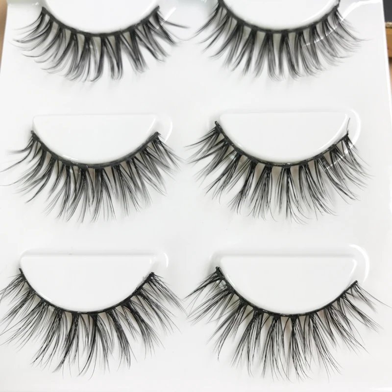 3 пары накладных ресниц YOKPN натуральные длинные Редкие накладные ресницы чистые