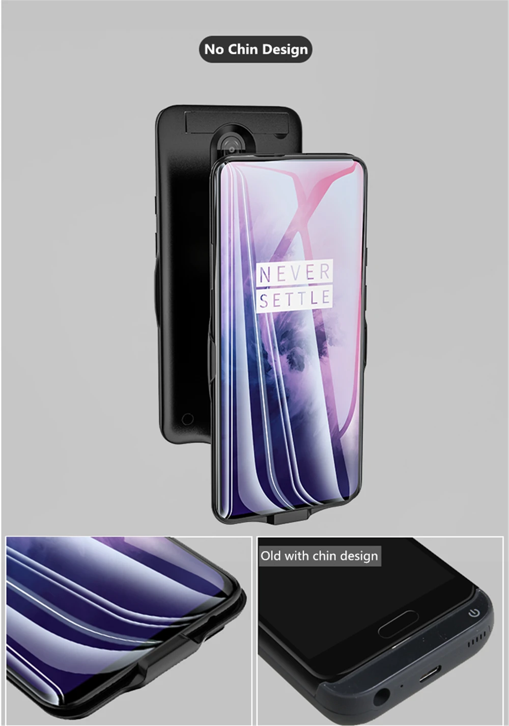 KQJYS 6800 мАч портативный внешний аккумулятор чехол для зарядки для Oneplus 7T чехол для зарядного устройства для Oneplus 7T Pro противоударный чехол для аккумулятора