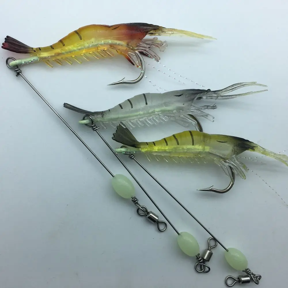 3 шт./лот рыболовная приманка со встроенным крючком светящаяся набор наживки из