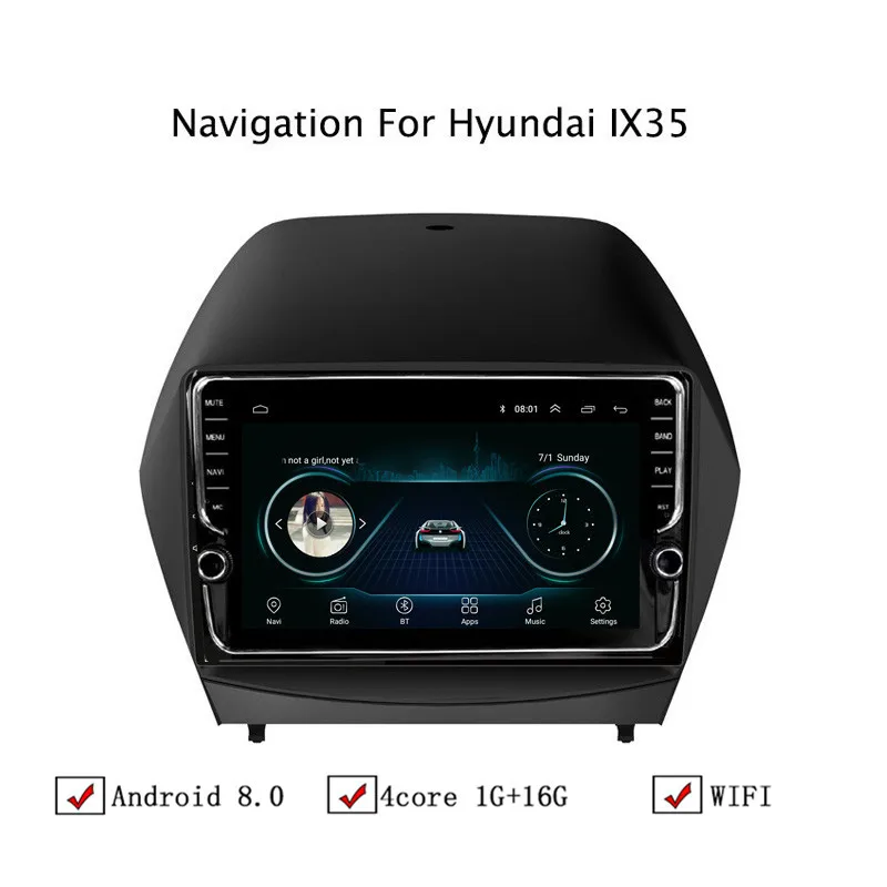 Автомобильный мультимедийный плеер NAVITOPIA 9 дюймов Android 8 1 GPS-навигация для Hyundai