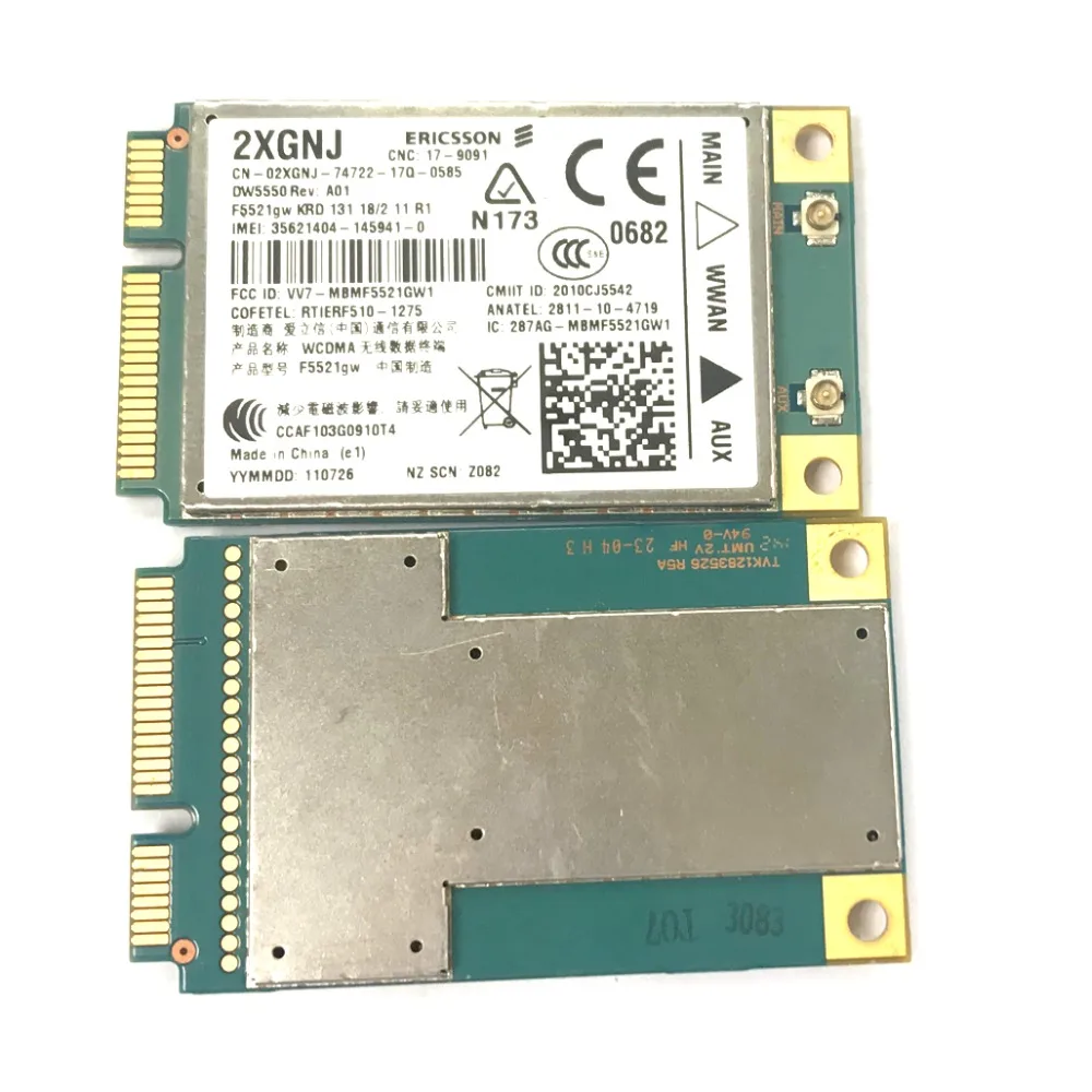 JINYUSHI  F5521GW DW5550 3G Mini PCIE WCDMA/EDGE/GPRS  DELL E5420 5520 6220 6320 6420 6520