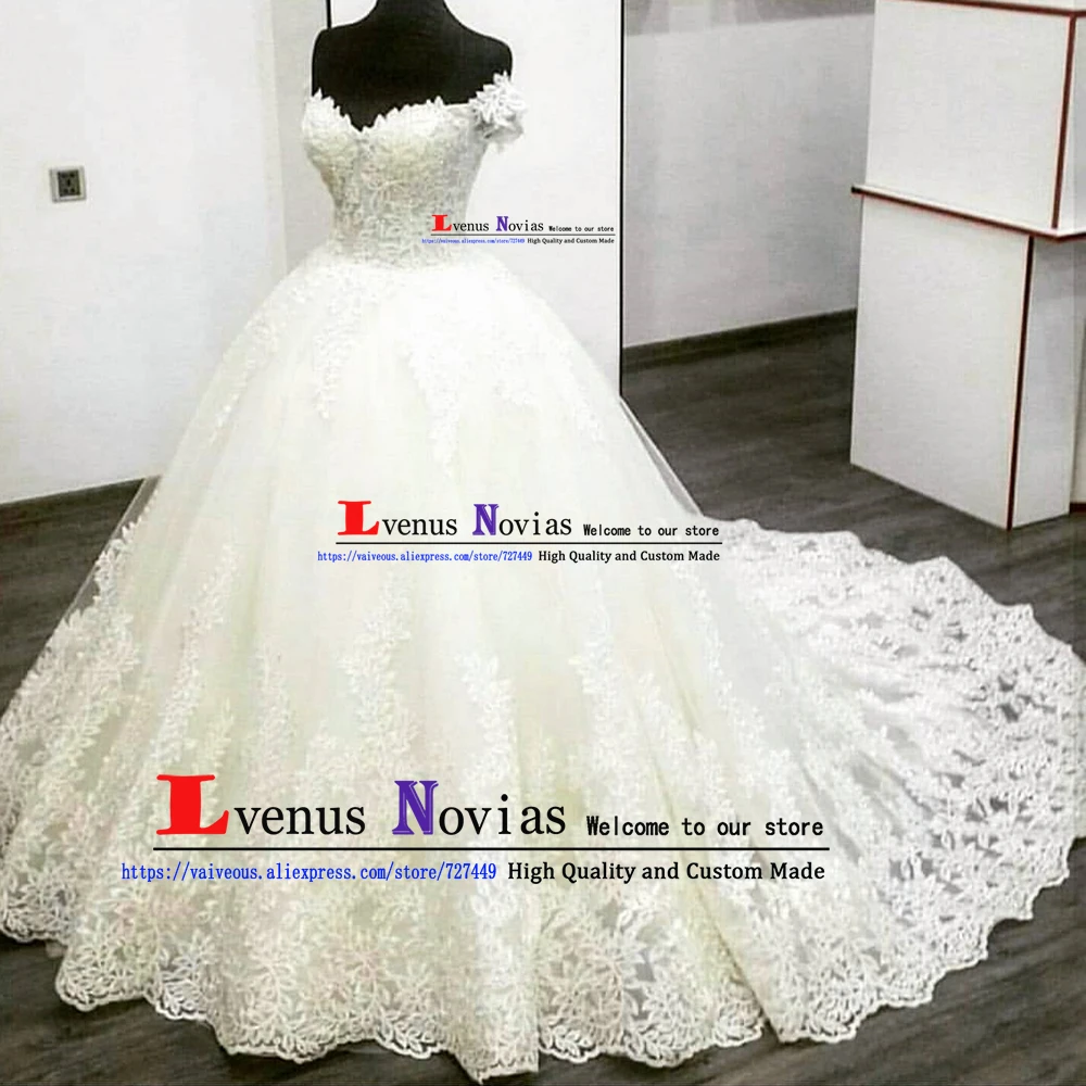 Vestido de Noiva роскошное бальное платье принцессы с кружевами больших размеров