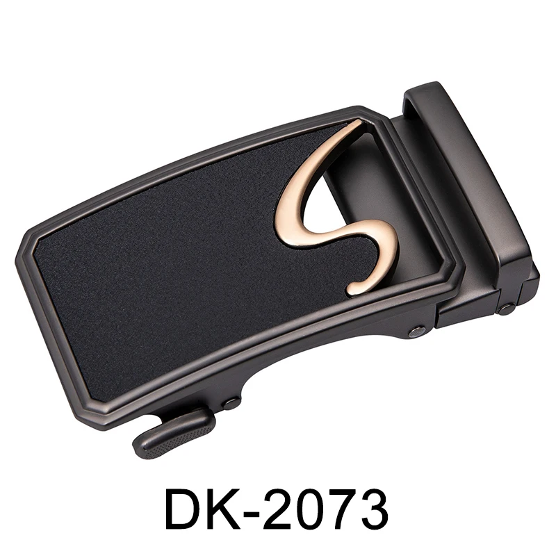 DK-2073 Бренд DiBanGu, мужской ремень с пряжками для мужчин, кожаный ремень, автоматические пряжки без ремня, деловой сплав, Золотой ремень, пряжка, Heaad - Цвет: DK-2073