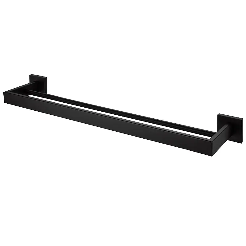

European Simple 304 Stainless Steel Bathroom Hardware Set Black Oiled Bronze Square base Wall Mounted Soap dish Bathroom Pendant