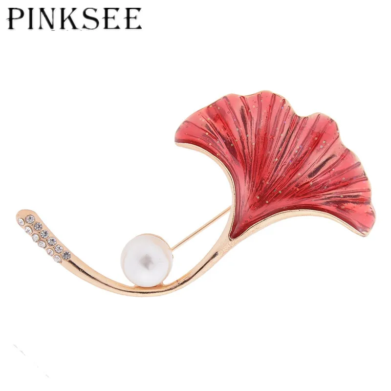 Женская и мужская блузка PINKSEE красная белая с искусственным жемчугом|Броши| |