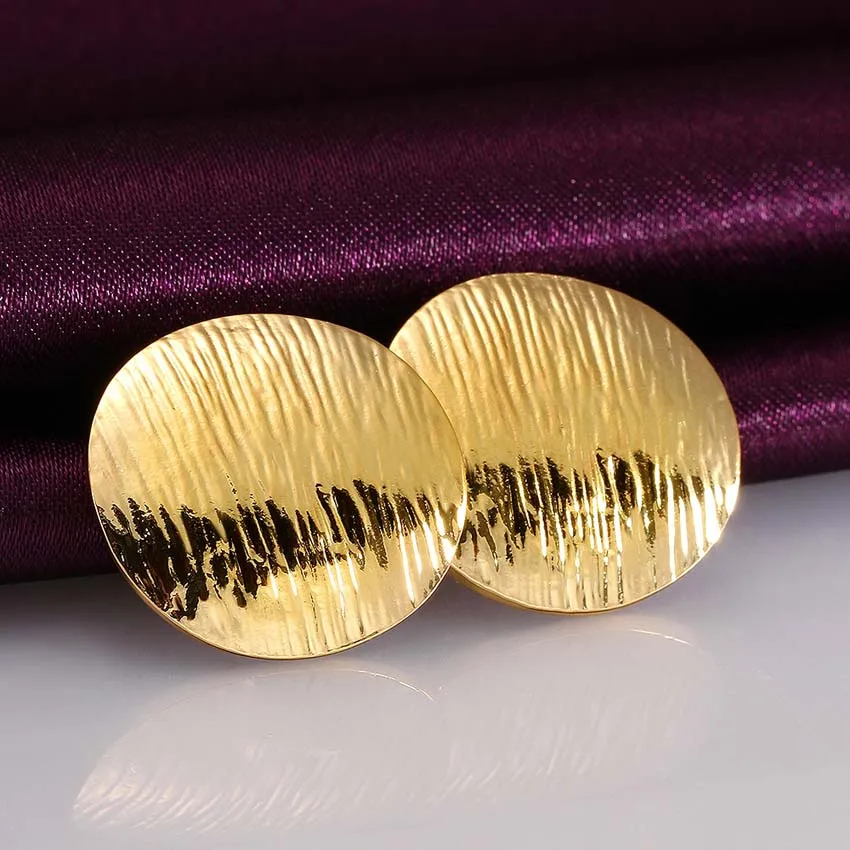 Модные украшения милые Серьги-гвоздики золото Цвет кнопку серьги прекрасные для