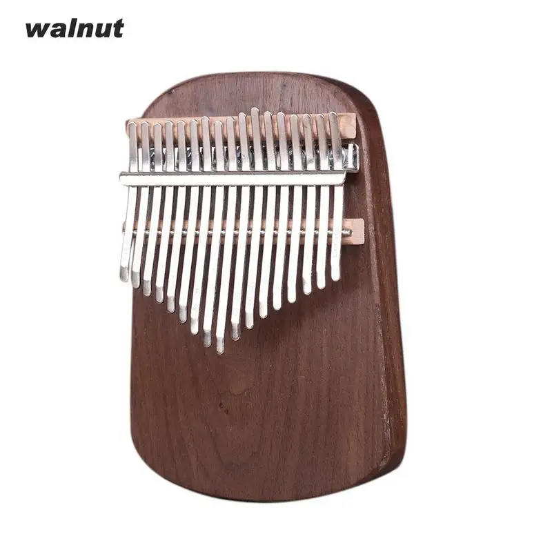 Walnut 17 ключей Kalimba Mbira DIY Kit береза/орех/бук твердой древесины палец пианино для картина ручной работы музыкальные подарки тюнинговый инструмент+ сумка - Цвет: Walnut