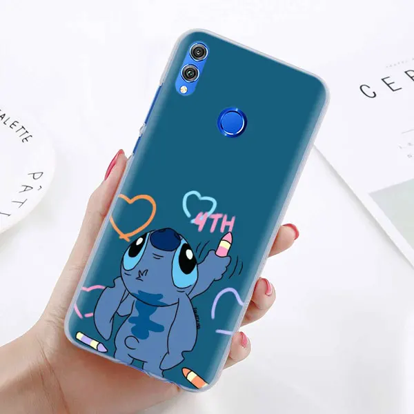 07 Милый чехол для телефона Lilo Stitch для huawei Honor 8X 8A Pro 8C 8S 9 10 Lite 20i Honor Play Y7 Y9 чехол - Цвет: 07