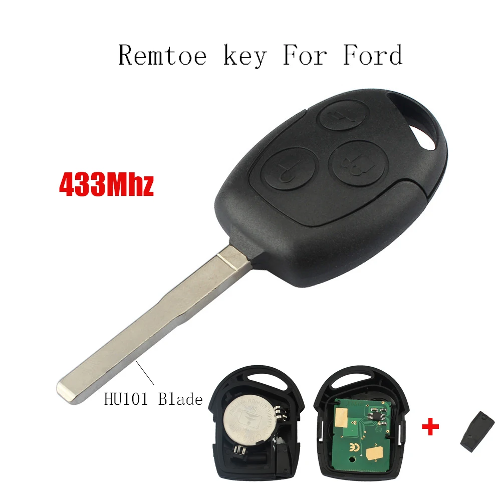 2 шт. * 433 Мгц дистанционный ключ транспондер 4D63 чип для Ford Focus Fiesta Fusion C Max Mondeo Galaxy S