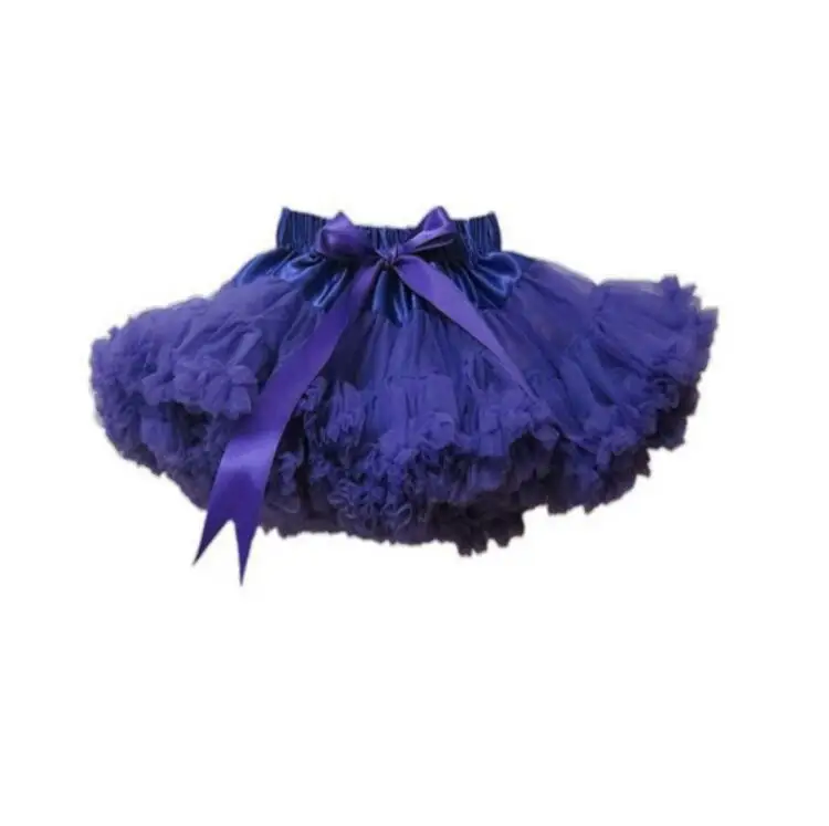 Dark Purple Детские юбки-пачки из одноцветной сетчатой ткани для девочек 1-10 лет, юбка-американка принцессы для танцев, детское платье принцессы для дня рождения, детское платье принцессы с вуалью - Цвет: Dark Purple