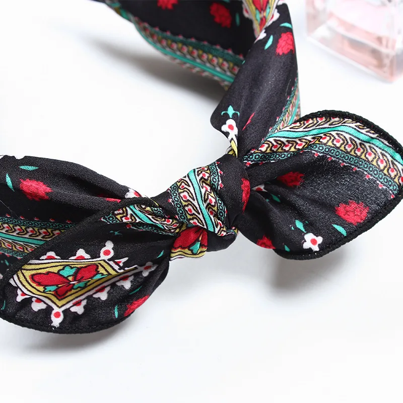 

Ruoshui Bohemia Floral Hairband for Woman Girls Bows Headbands Leopard Haarband Hair Accessories diademas para el pelo mujer