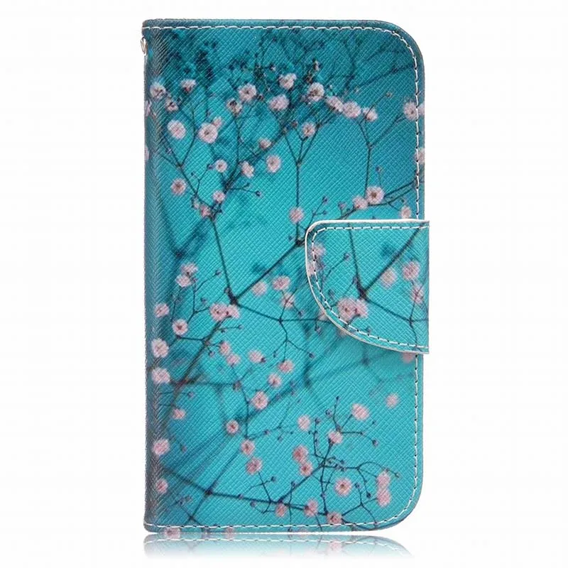 Кожаный чехол-книжка с откидной крышкой чехол для samsung Galaxy A10 A20 A30 A40 A50 A70 A7 A6 A8 J4 J6 плюс J1 J3 J5 J7 J120F J510 крышка - Цвет: Plum Blossom
