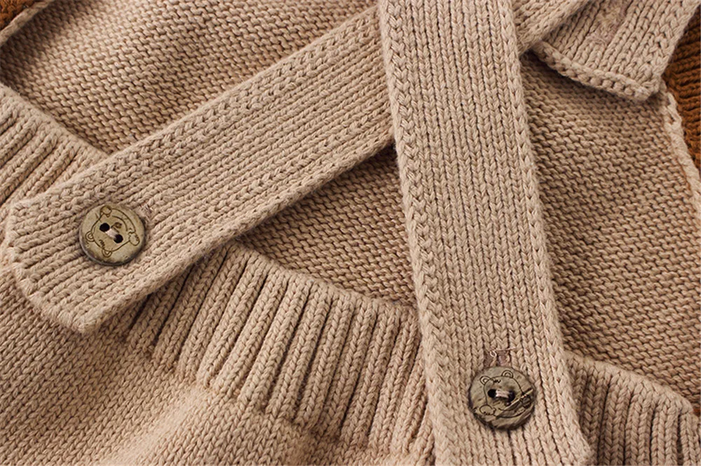 Модные боди для маленьких девочек; Осенний комбинезон без рукавов для новорожденных; Хлопковый вязаный комбинезон для малышей; детская зимняя одежда