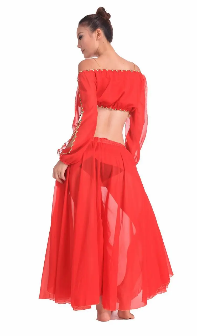 2016 дешевый тренировочный костюм для танца живота топ и юбка женщин индийская